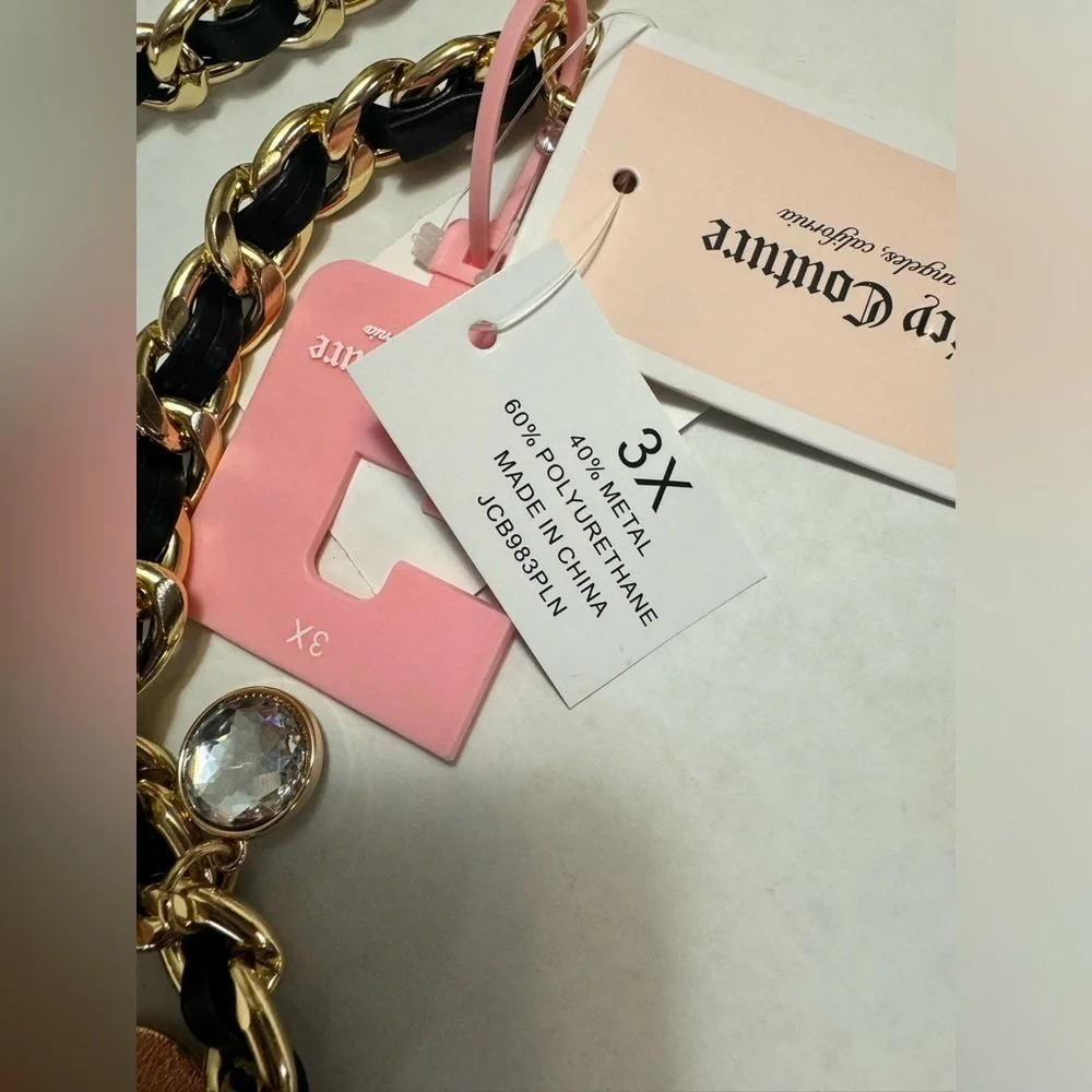 Juicy couture multi charm  gold belt